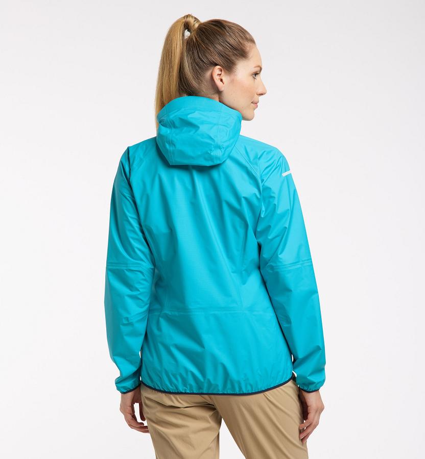 Haglöfs Womens L.I.M Comp Waterproof Jacket Blue New Zealand 91586DANP